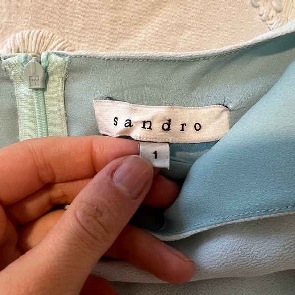 Light mint short dress from SANDRO. - Picture 2 of 6